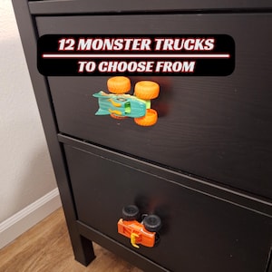 Monster Truck Drawer Knob: Monster Jam Kids Room Decor Furniture Handle