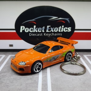 Toyota Supra Keychain or Christmas Ornament: Fast & Furious Hot Wheels Gift