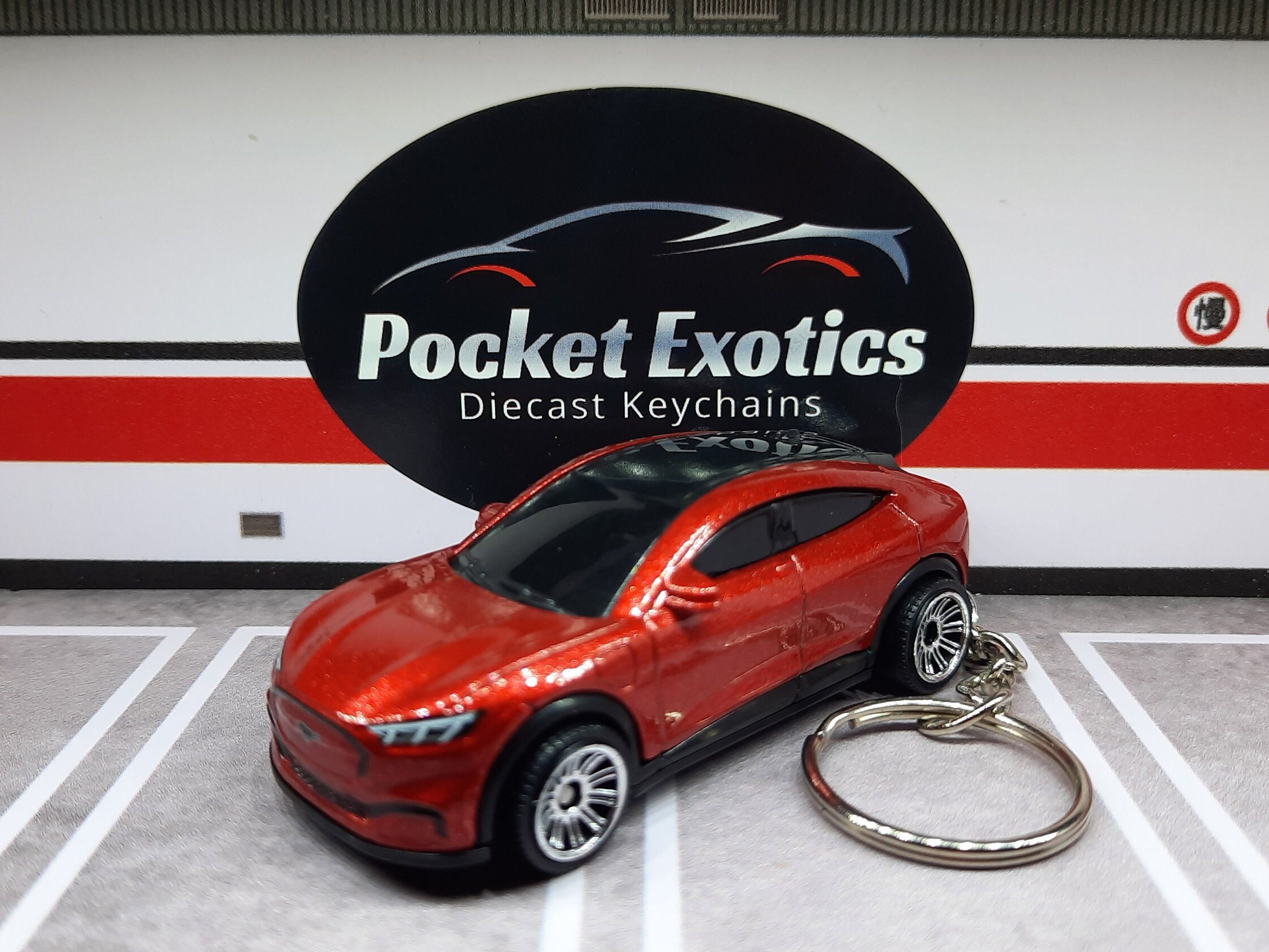 Ford Mustang Mache Keychain Red Matchbox Diecast Collectible Etsy