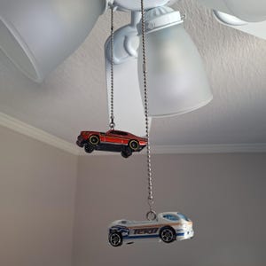 Diecast Car Ceiling Fan Pull: Hot Wheels Kids Room Decor