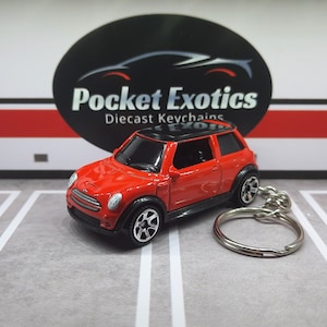 Mini Cooper Keychain or Christmas Ornament, Hot Wheels Keychain