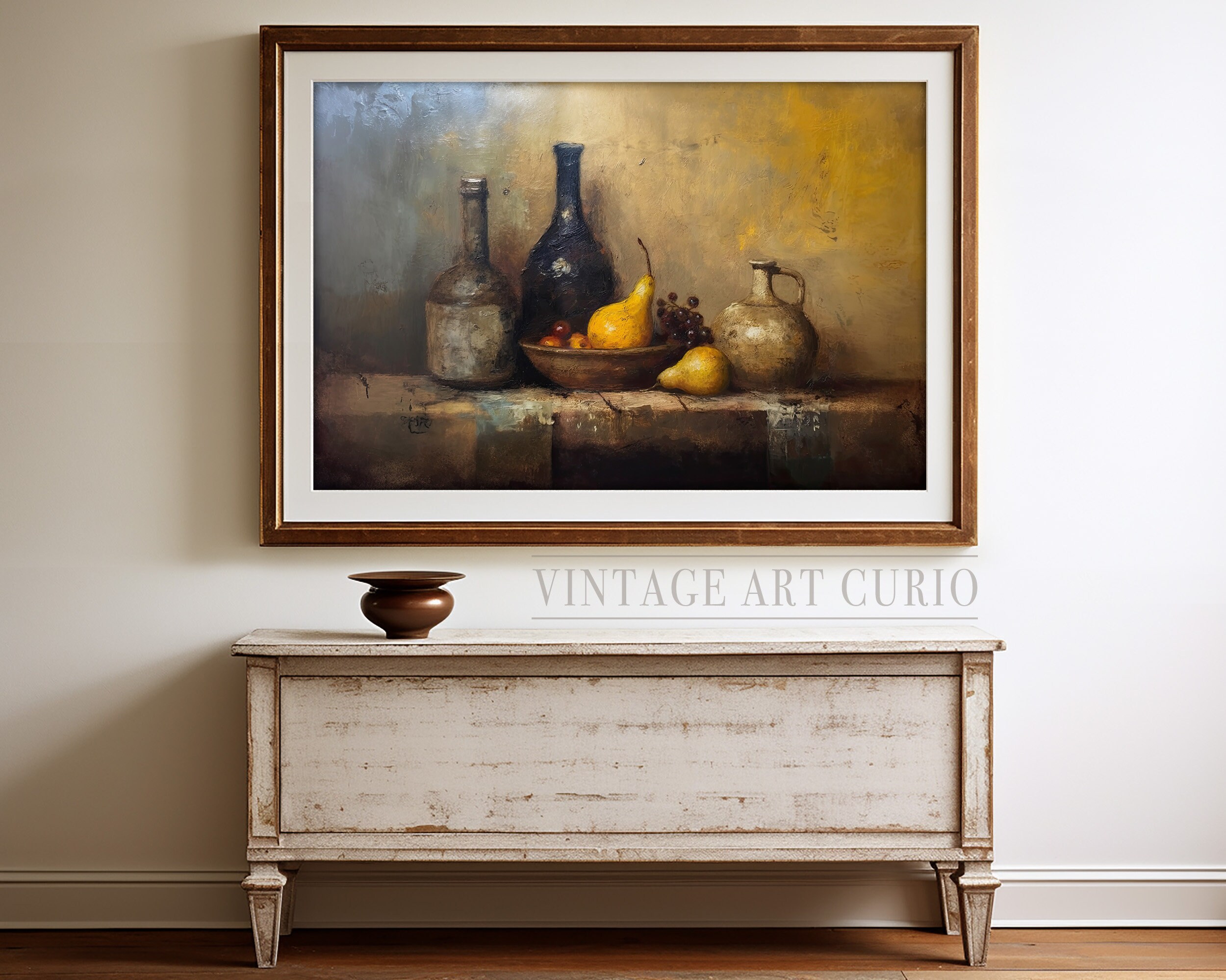 Charming French Kitchen Art Rustic Farmhouse Wall Decor Moody ...
