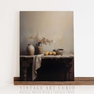 Charming French Kitchen Art - Rustic Farmhouse Wall Decor - Neutral Cottagecore Print, Vintage Country Chic Cozy Kitchen Decor - STLI070
