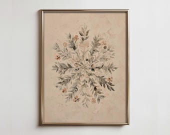Watercolor Snowflake Wall Art, Winter Wonderland Decor, Elegant Christmas Print for Living Room, Nursery, or Holiday-Themed Spaces