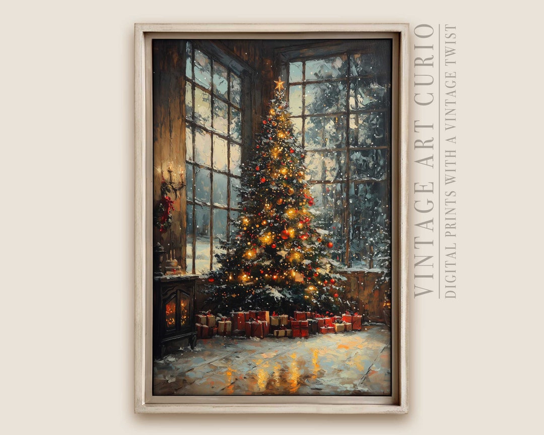Vintage Christmas Tree Wall Art III