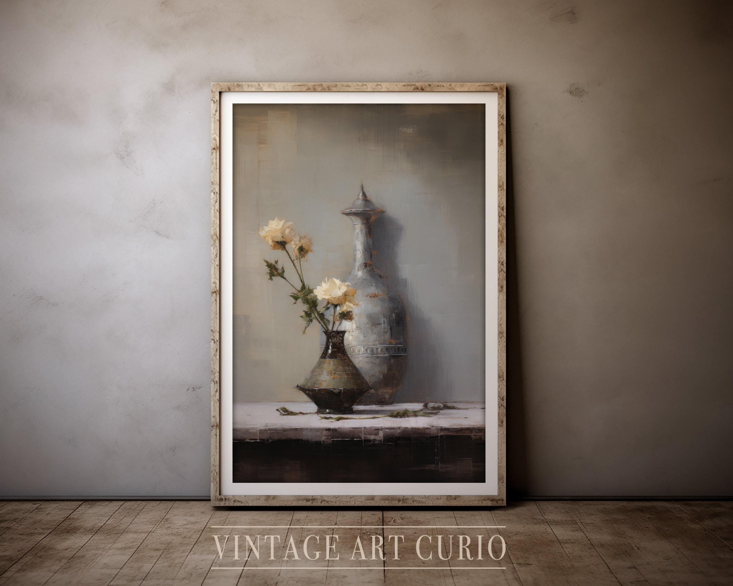 Elegant French Country Kitchen Art Print Vintage Still Life Oil