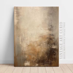 Farmhouse Abstract Art Print: Wabi Sabi Beige Brown Texture (Digital Download)
