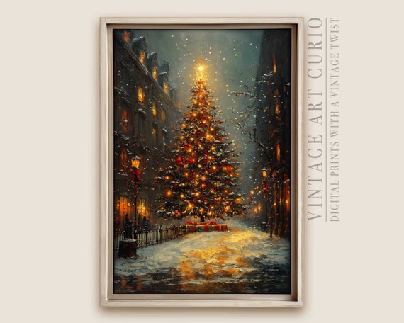 油絵 絵画 【クリスマスイブの町】 油絵 油彩 油彩画 絵 絵画【クリスマスイブの町】 絵画 HR