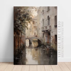 Venice Wall Art - Italian Cottagecore Printable - Vintage Print Digital Download | Cottagecore Oil Painting | Country Art Print - ECVI008