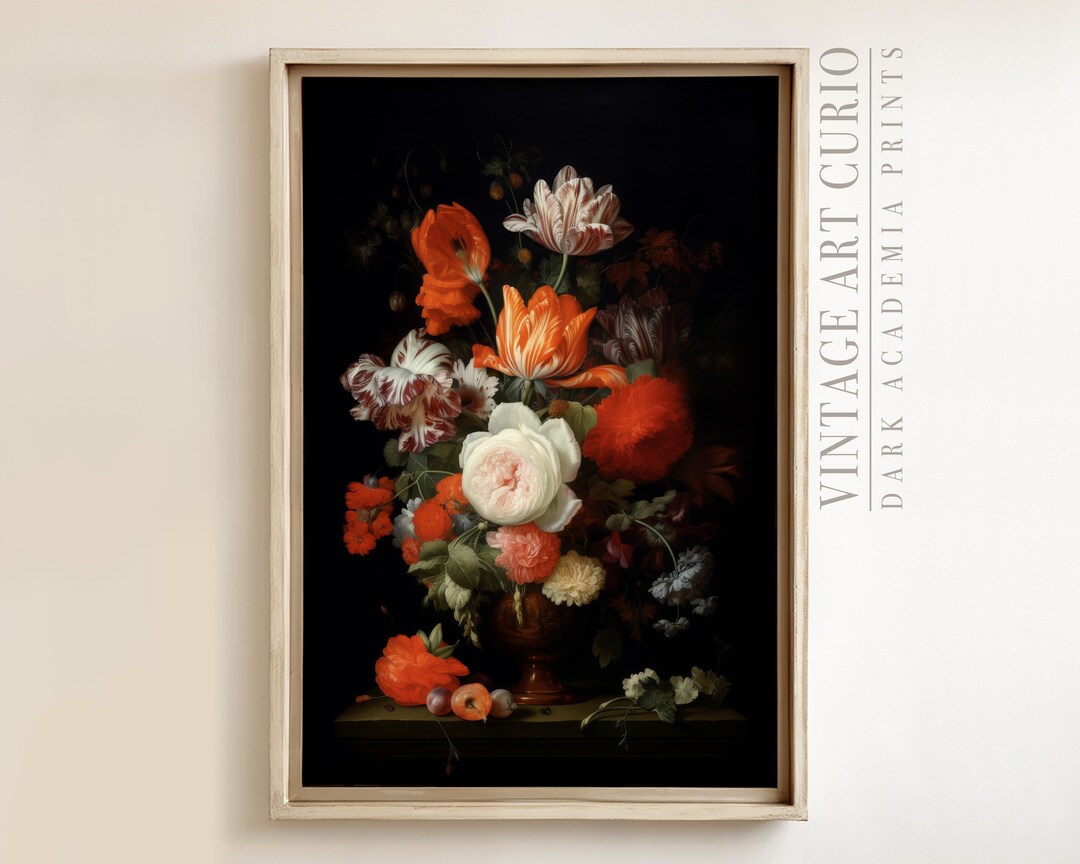 Gothic Dark Academia Poster - Halloween Wandkunst Mit Kerzenmotiven Auf Leinwand