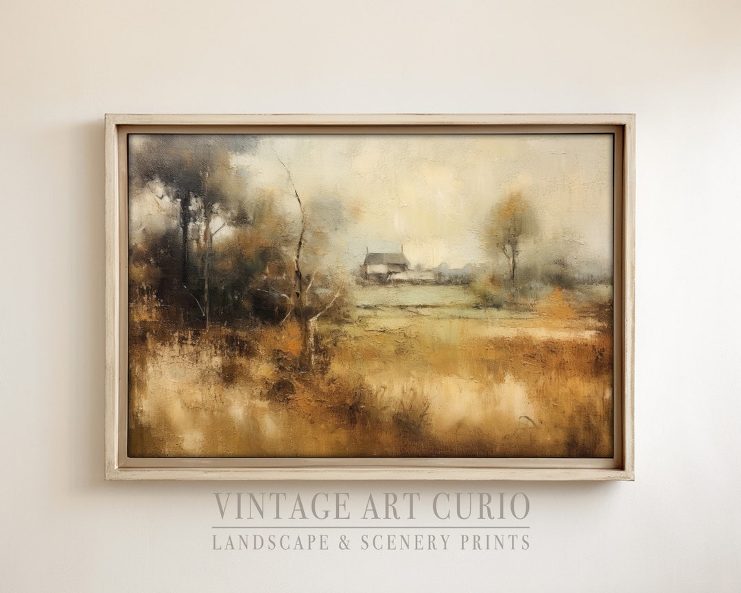 Vintage Neutral Wall Art Print - Cottagecore & Farmhouse Decor - Large ...