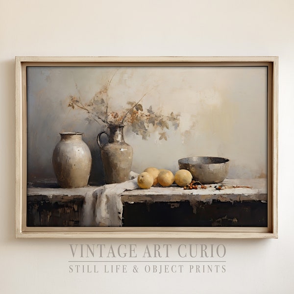 Elegant French Country Kitchen Art Print, Vintage Still Life Oil Painting, Antique Art Print, Vintage PRINTABLE Digital Art Download