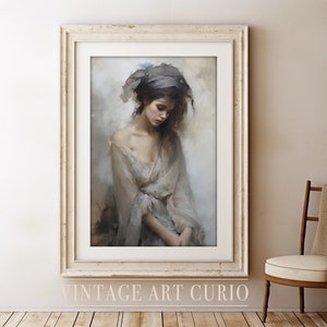 Vintage Lady Portrait Painting | Antique Portrait | Vintage PRINTABLE Digital Art Print | Vintage Oil Painting | Antique Woman Portrait