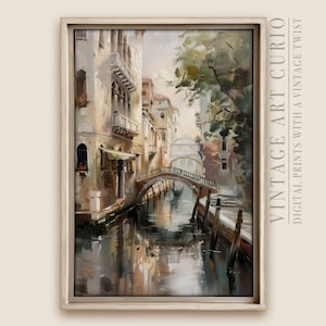 Venice Cottagecore Art Print: Vintage Italian Oil Painting (Digital Download)
