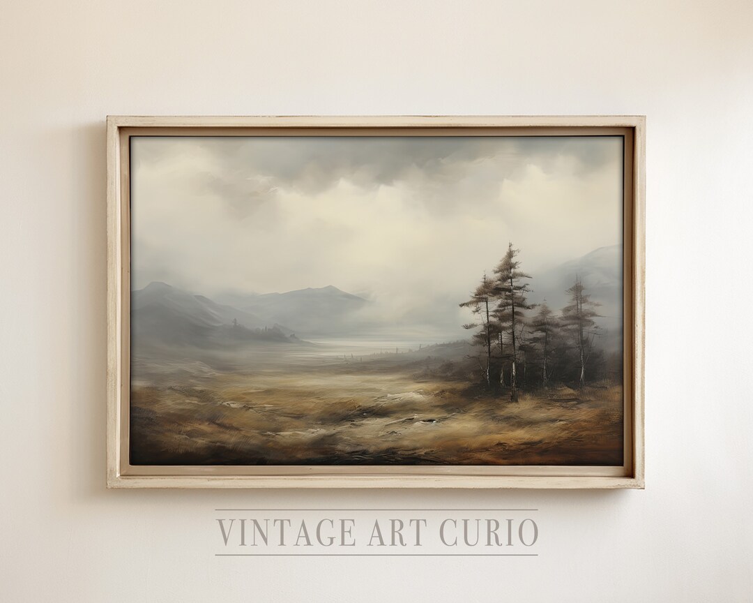 Vintage Neutral Wall Art Print Cottagecore & Farmhouse Decor Large Oil ...