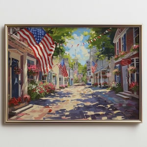 Vintage Americana Flag Print: Rustic 4th of July Farmhouse Decor (Digital Download)