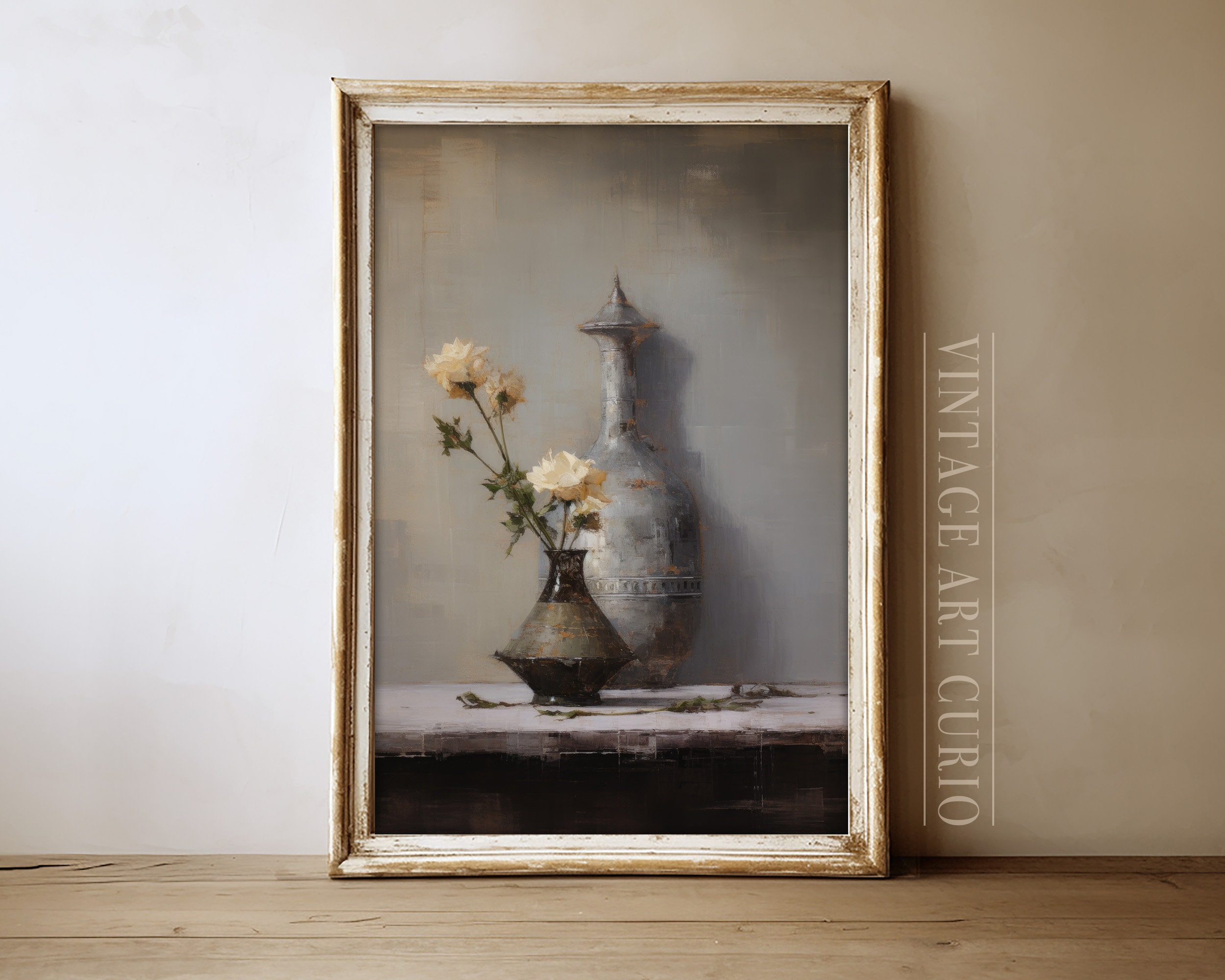 Elegant French Country Kitchen Art Print Vintage Still Life Oil