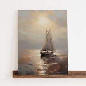 Rustikales Segelboot Poster: Sommerfrische Cottage Kunst (Digitaler Download)