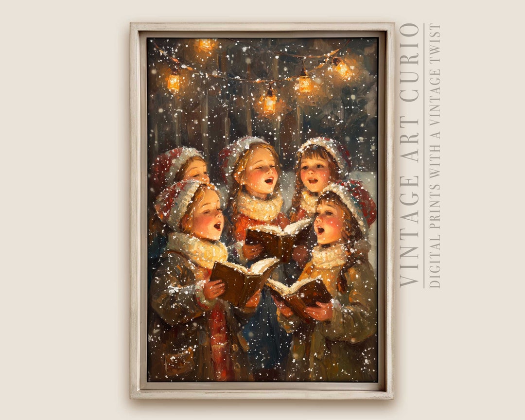 Vintage Christmas Carolers Wall Art II