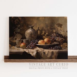 French Country Kitchen Still Life Print: Vintage Farmhouse Decor (Digital Download)