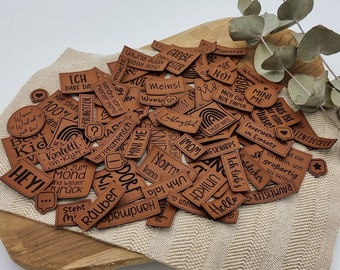 Artificial leather labels for small and large (part 1)