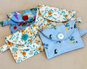 Handmade quilted floral AirPods carrying case