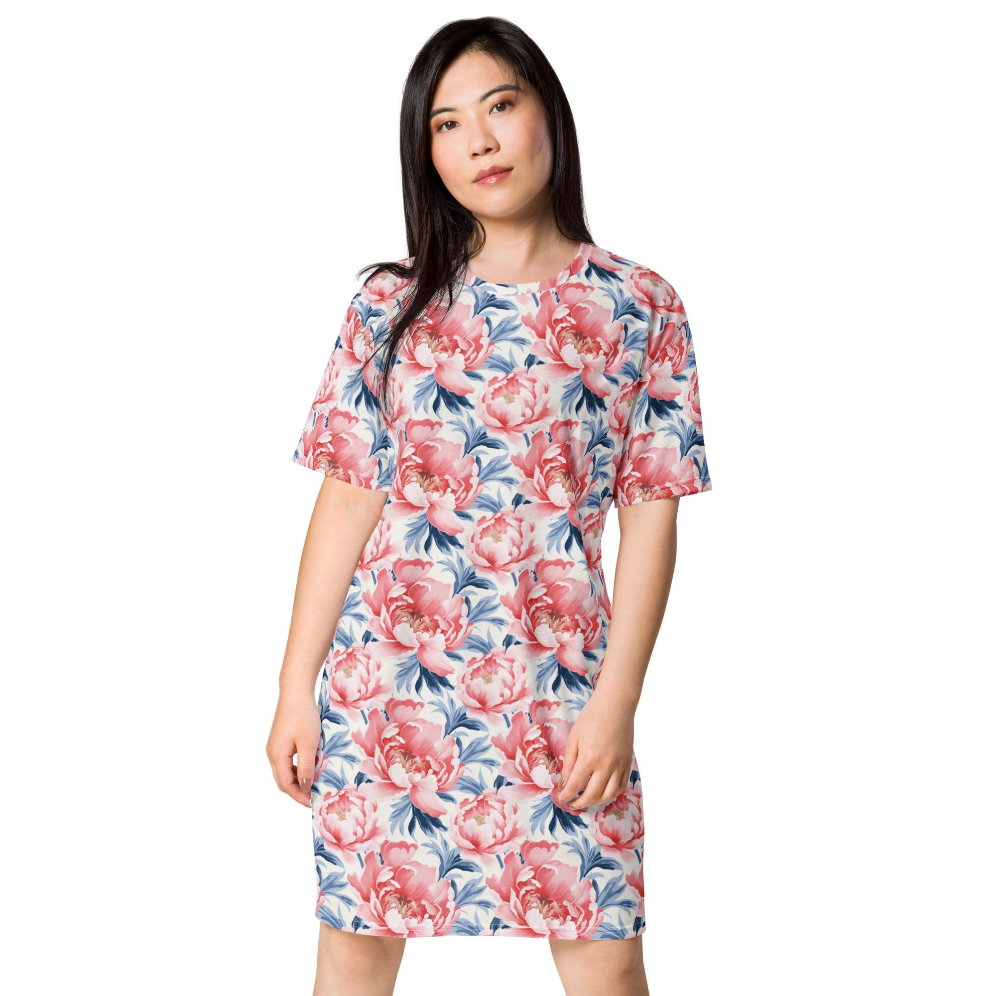 Peony T-shirt Dress - Etsy Canada