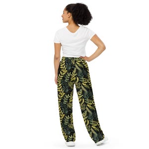 Fern All-over print unisex wide-leg pants