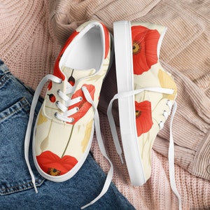 Sapatos femininos de lona com cadarços Poppy