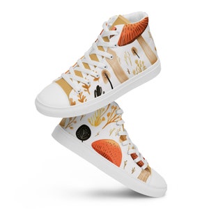 Mushrooms Women’s high top canvas shoes