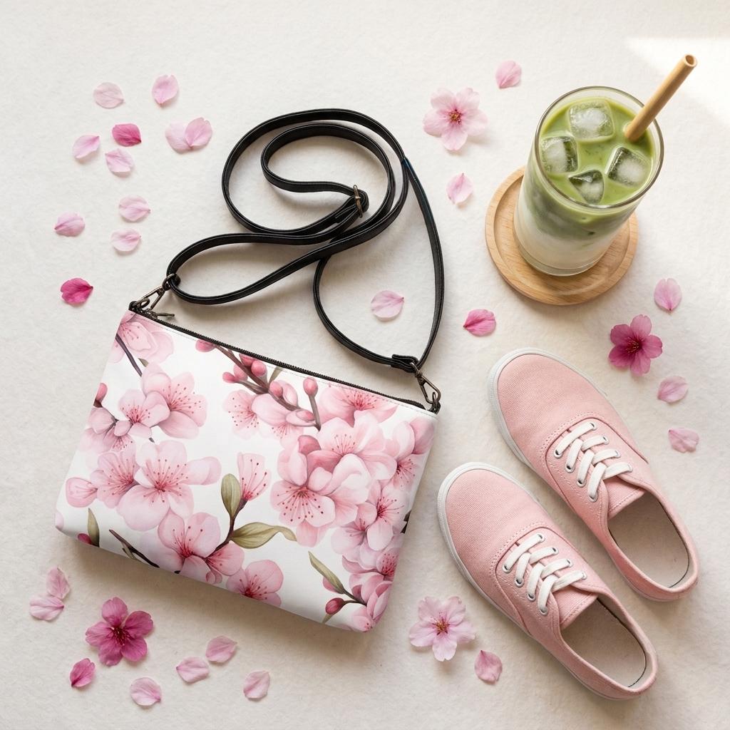 Cherry Blossom Sakura Watercolor Crossbody Bag - Etsy Israel