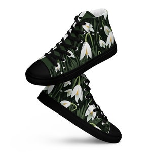 Snowdrops Women’s high top canvas shoes
