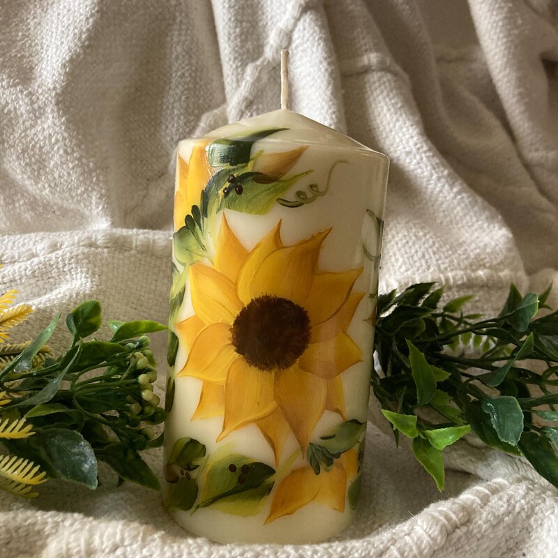 Sunflower Candles - Etsy