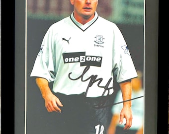 Paul Gascoigne, Tottenham, Newcastle, Rangers and England Legend - Black Framed (10" X 8" inch) 100% Guaranteed Hand Signed Photo - with COA