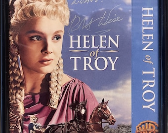 Robert Wise Hand Signed Stunning Genuine 100% Guaranteed 'Helen Of Troy' Video Cover With COA Certificate Of Authenticity. Black Framed