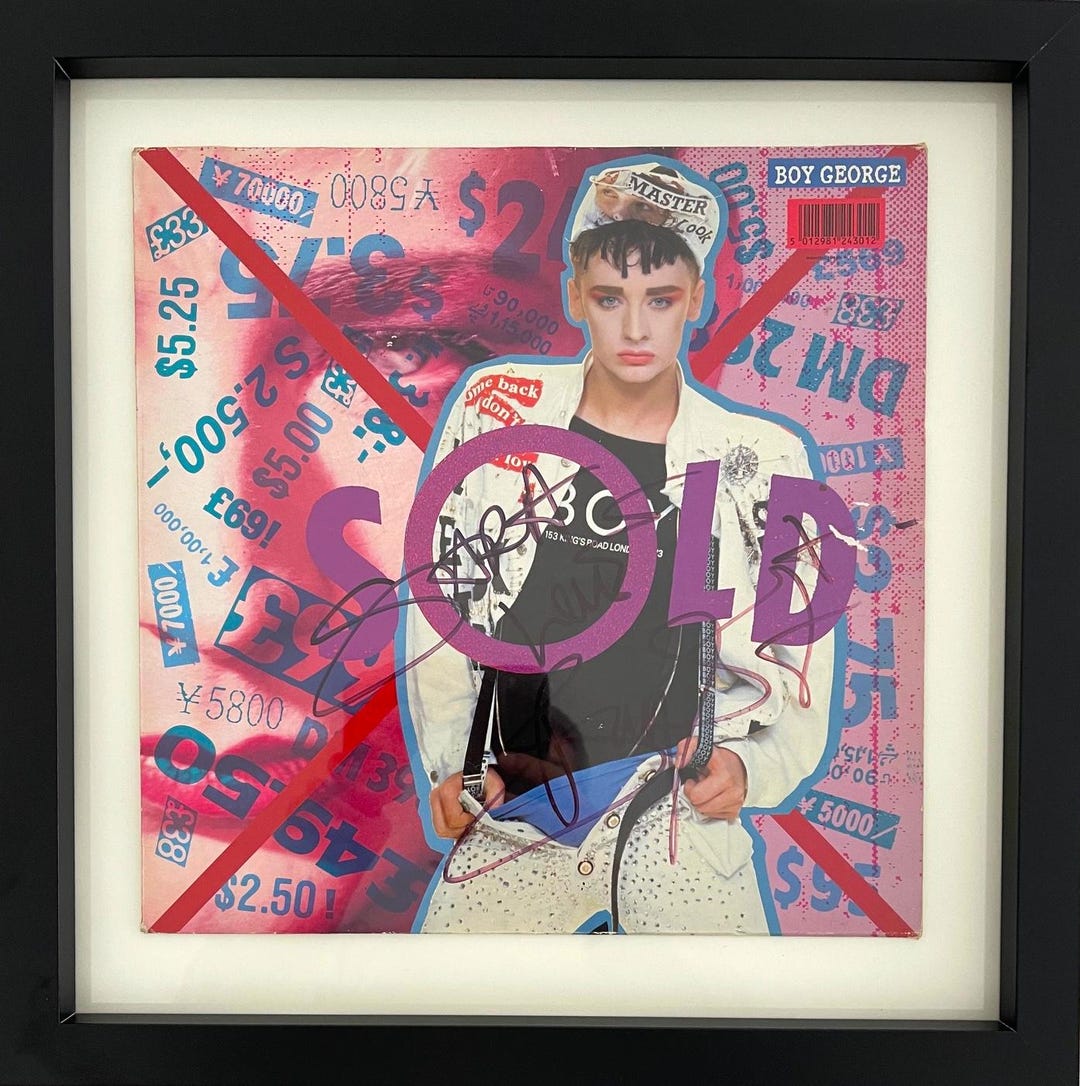 Boy George Guaranteed Hand Signed 'sold' Album Quality Framed 45cm X ...