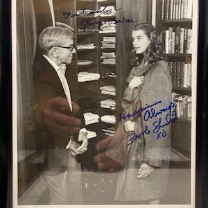 Brooke Shields and George Burns 100% Guaranteed Hand Signed 'Just You and Me, Kid' Original Photo With COA. Black Framed 10' inch X 8' inch