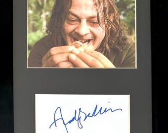 Andy Serkis, Gollum, Sméagol - RARE Stunning Genuine 100% Guaranteed Hand Signed Card Framed 25cm x 20cm 'Lord Of The Rings' Photo & COA
