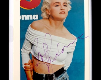 Madonna, Singer, Actress, American Cultural Icon, 100% Guaranteed Hand Signed Photo Presentation, Framed 25cm x 20cm With COA.