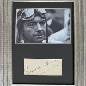 Raymond Mays, Grand Prix-coureur uit de jaren 1930, ERA/BRM-principe, gewoonweg verbluffend Super zeldzaam, gegarandeerd handgesigneerde kaartpresentatie en COA