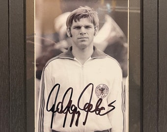 Wolfgang Weber - West German and FC Koln Football Legend - 100% Original Genuine Hand Signed Framed 7' inch x 5' inch Photo with AFTAL COA
