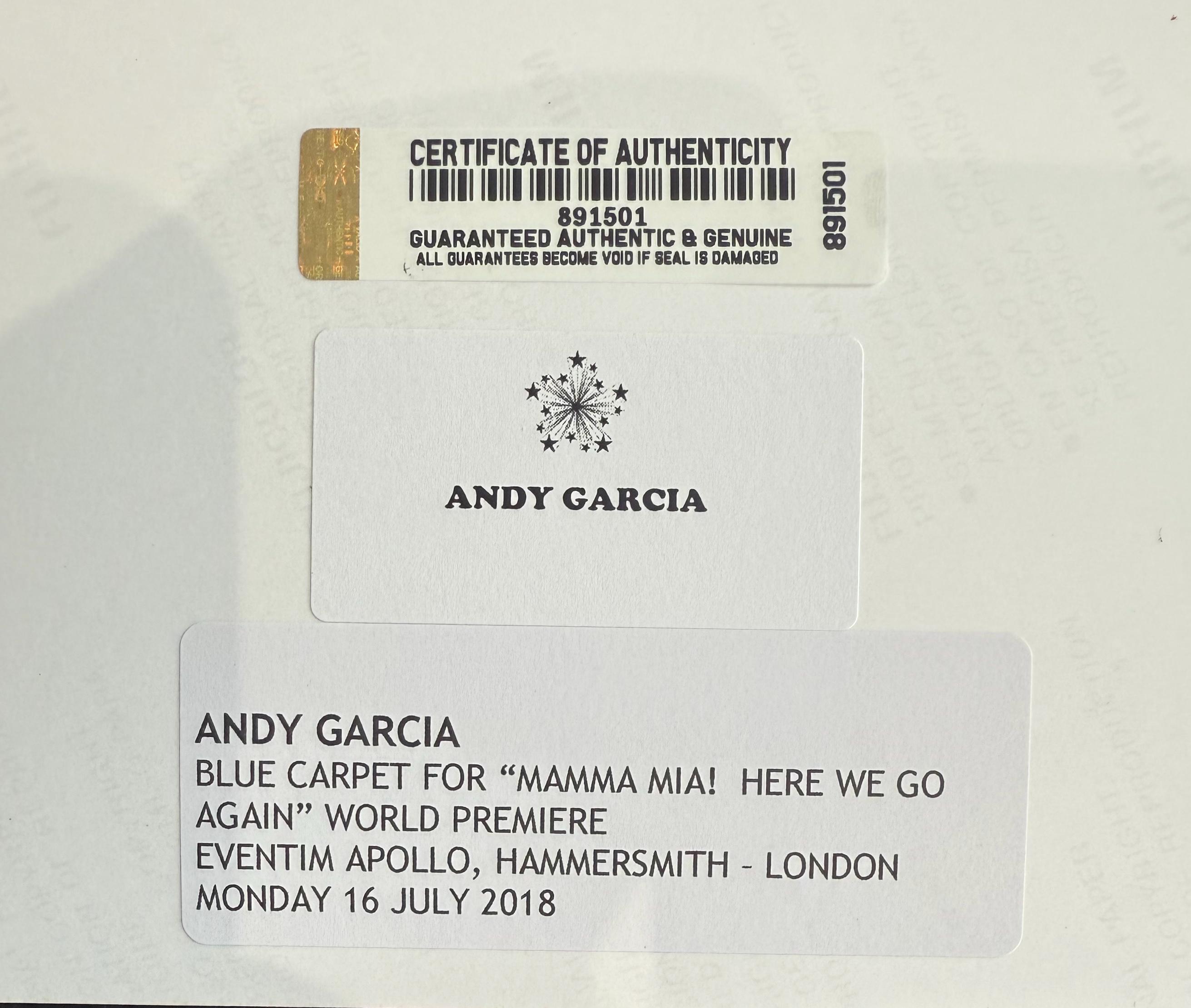 アンディー·ガルシア額入りサイン写真(真正性証明書付き) アンディ・ガルシア、アメリカの俳優、100% 保証の直筆サイン入り