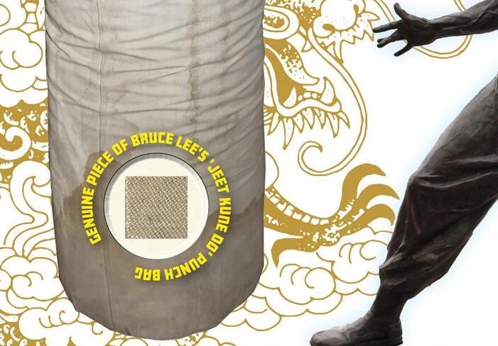 Bruce Lee’s Actual Cut Used Kick-bag Relic. Authenticated by John ...