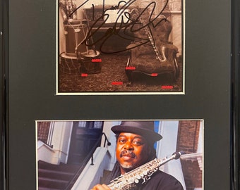 Courtney Pine, Jazz Warriors Saxophonist 100% Guaranteed Hand Signed 'Transition In Tradition' CD Cover With COA, Black Framed 12' x 9' inch