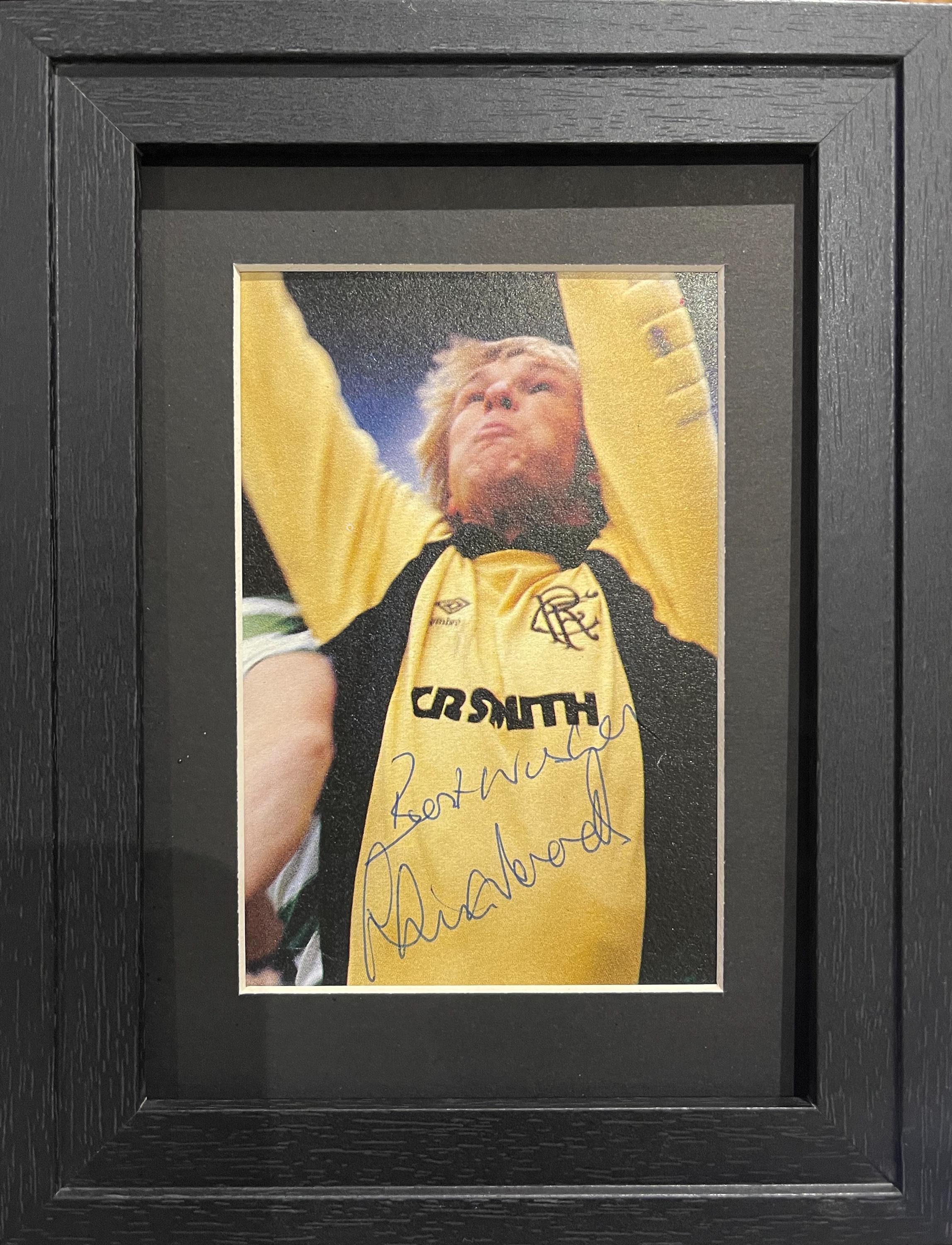 Chris Woods, Former Rangers, Norwich, England Player, 100% Guaranteed Hand Signed (Framed 7' X 5') Mounted Autograph Presentation With COA
