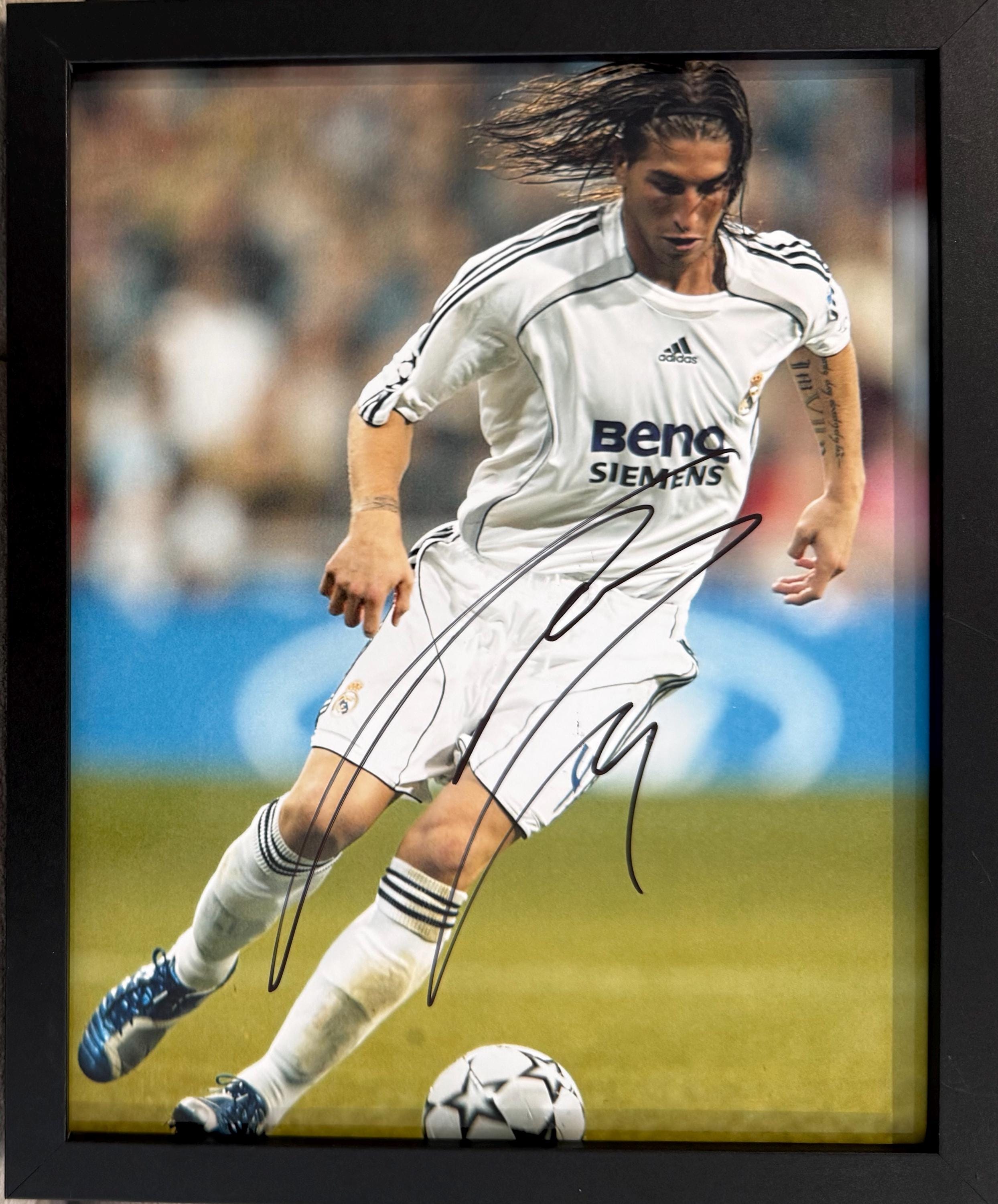 Sergio Ramos, Real Madrid, Spain, PSG Player/legend, Black Framed 