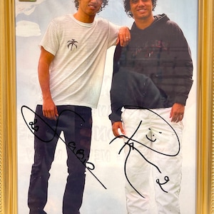 Rafael And Fabio Da Silva Former Manchester United Players Original Genuine Hand Signed Framed Photo With Certificate Of Authenticity (COA);