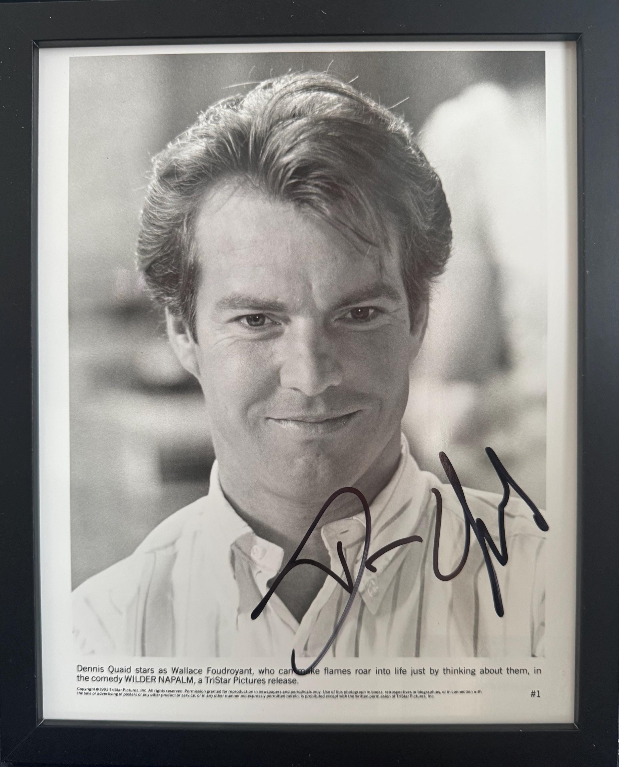 ハリウッド デニス・クエイド 直筆サイン入り8X10 フォト 証明書付き