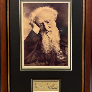 William Booth - Oprichter Leger des Heils, prachtig gegarandeerd handgeschreven, ondertekend, ingelijste kaartpresentatie 39 x 27 cm & Stanley Gibbons COA