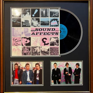 The Jam, Sound Affects, Professionally Framed 64 x 60cm Full Band Paul Weller, Bruce Foxton, Rick Buckler Hand Signed Album SUPER RARE & COA